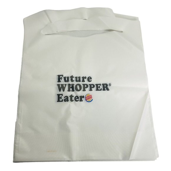 10 Burger King Future Whopper Eater Restaurant Plastic Bib Vintage Lot - Picture 2 of 8
